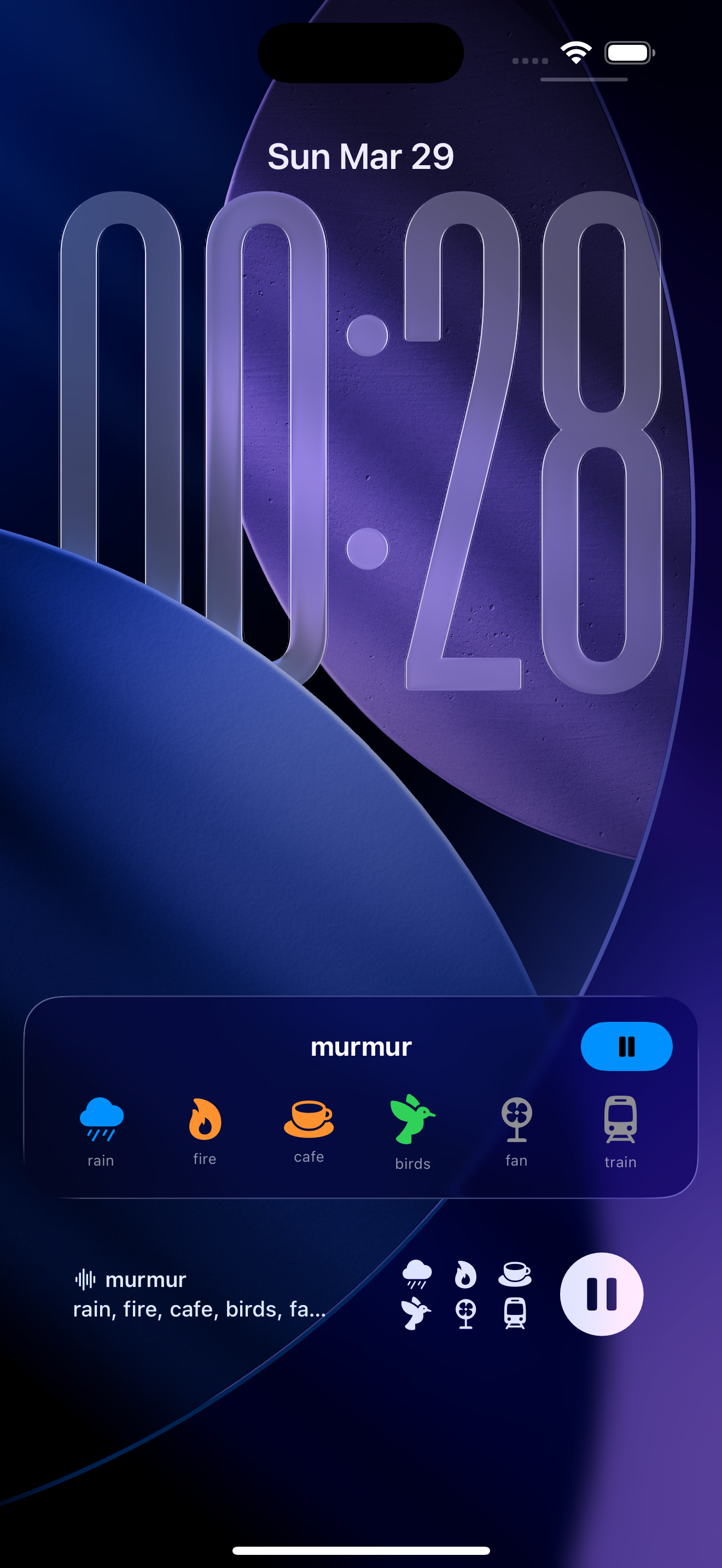 murmur lock screen widget